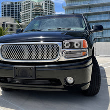 Ronnin - Fits 1999-2007 GMC Sierra Denali 2000-2006 Yukon Denali Upgraded Replacement LED Running Lights Sequential Turn Signals Headlights + Bumper Lights Assembly Pair | Chrome