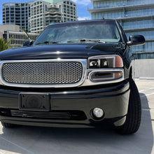 Ronnin - Fits 1999-2007 GMC Sierra Denali 2000-2006 Yukon Denali Upgraded Replacement LED Running Lights Sequential Turn Signals Headlights + Bumper Lights Assembly Pair | Black