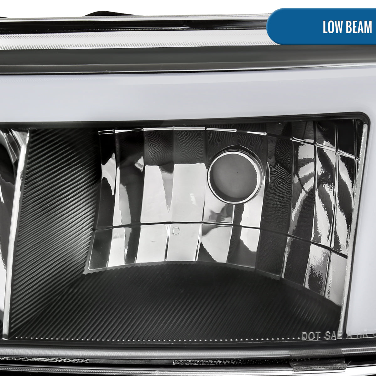 Ronnin - Fits 1999-2007 GMC Sierra 2000-2006 Yukon Upgraded Replacement LED Running Lights Sequential Turn Signals Headlights + Bumper Lights Assembly Pair | Black