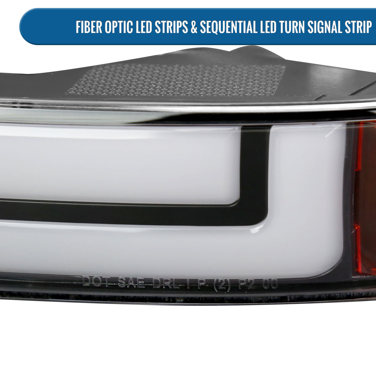 Ronnin - Fits 1999-2007 GMC Sierra 2000-2006 Yukon Upgraded Replacement LED Running Lights Sequential Turn Signals Headlights + Bumper Lights Assembly Pair | Black