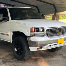 Ronnin - Fits 1999-2007 GMC Sierra 2000-2006 Yukon Upgraded Replacement LED Running Lights Sequential Turn Signals Headlights + Bumper Lights Assembly Pair | Black