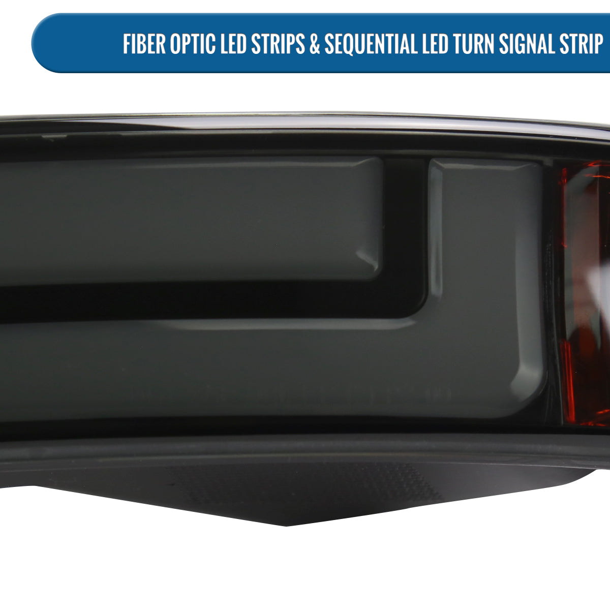 Ronnin - Fits 1999-2007 GMC Sierra 2000-2006 Yukon Upgraded Replacement LED Running Lights Sequential Turn Signals Headlights + Bumper Lights Assembly Pair | Black Smoke