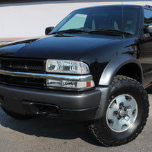 Ronnin - Fits 1998-2004 Chevy Blazer S10 Pickup Factory Replacement Headlights + Bumper Lamps Assembly Pair | Chrome