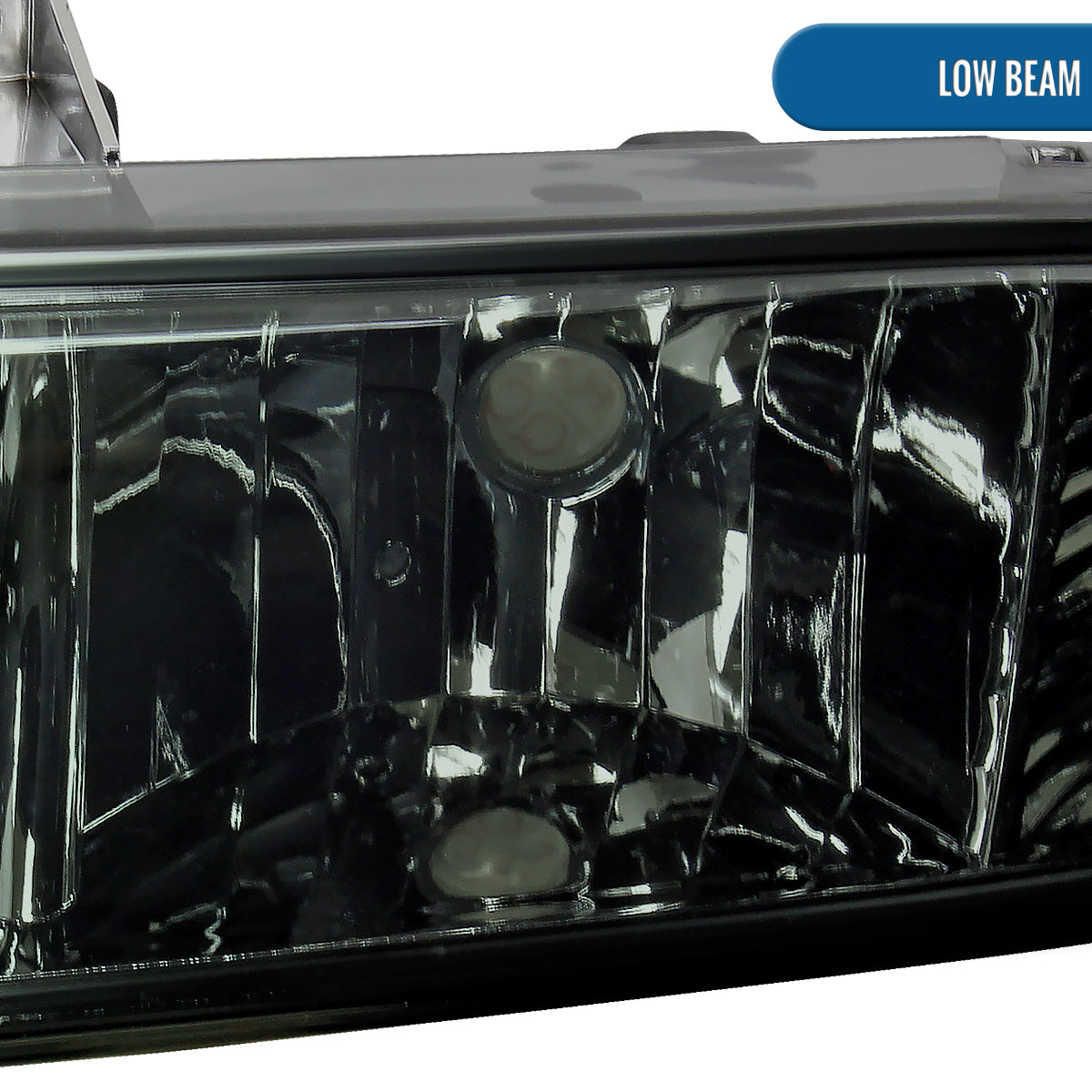 Ronnin - Fits 1998-2004 Chevy Blazer S10 Pickup Factory Replacement Headlights + Bumper Lamps Assembly Pair | Smoke
