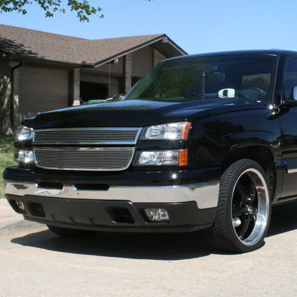 Ronnin - Compatible con Chevy Silverado 1500 2500 3500 Avalanche 2003-2006 Par de conjuntos de faros delanteros y luces de parachoques de repuesto | Negro