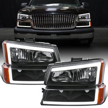 Ronnin - Se adapta a Chevy Silverado Avalanche 2003-2007 con luces LED de tubo de marcha y luces de parachoques. Par de montaje | Negro