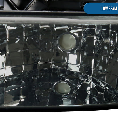 Ronnin - Fits 1999-2002 Silverado 1500 2500 2000-2006 Suburban 1500 2500 Tahoe Headlights + Bumper Parking Signal Lamps Replacement Pair | Smoke