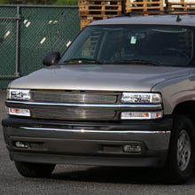 Ronnin - Fits 1999-2002 Silverado 2000-2006 Suburban Tahoe LED Tube Headlights + Bumper Parking Signal Lamps Assembly Pair | Chrome