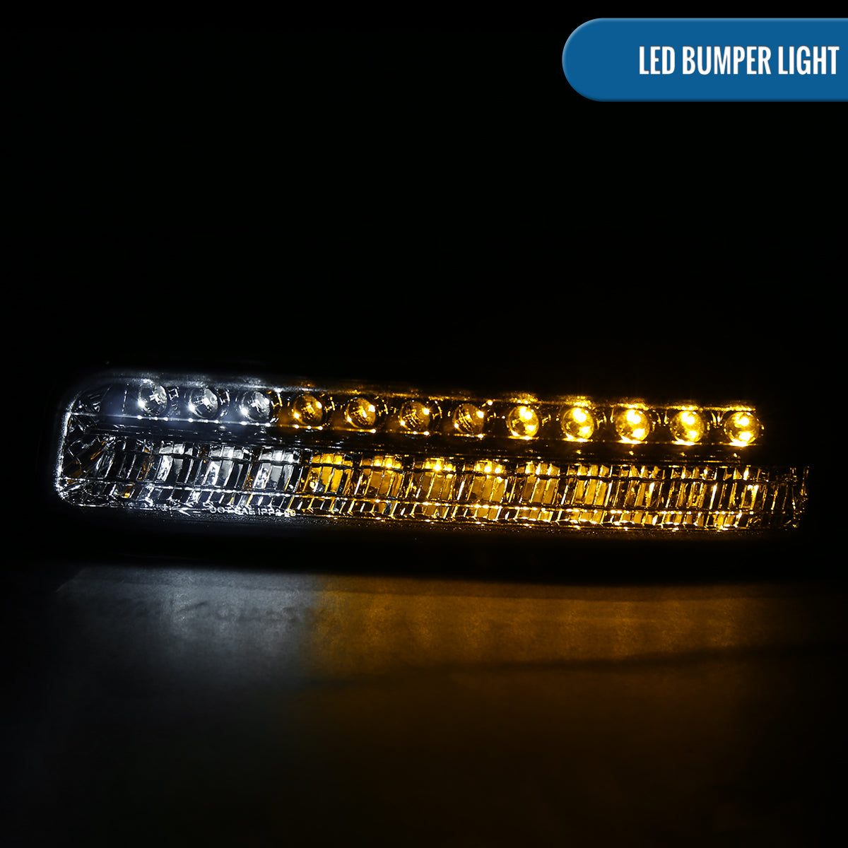 Ronnin - Compatible con Chevy Silverado Suburban 1500 2500 Tahoe 1999-2006 Faros Delanteros + Actualización LED Señal de Giro DRL Conjunto de Luces de Parachoques Par | Ahumado