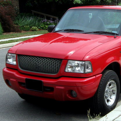 Ronnin - Compatible con Ford Ranger 2001-2011 Faros delanteros de repuesto + Conjunto de luces de señal de giro con esquinas transparentes (par) | Cromado