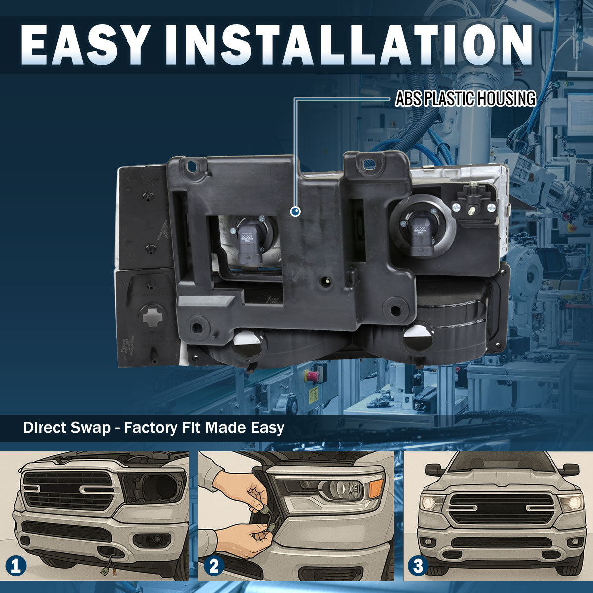 Ronnin - Faros de repuesto + luces de intermitentes de parachoques + luces de estacionamiento de esquina para Chevy GMC C10 C/K Sierra Silverado Blazer Yukon Tahoe de 1988-1993 | Par de unidades negras
