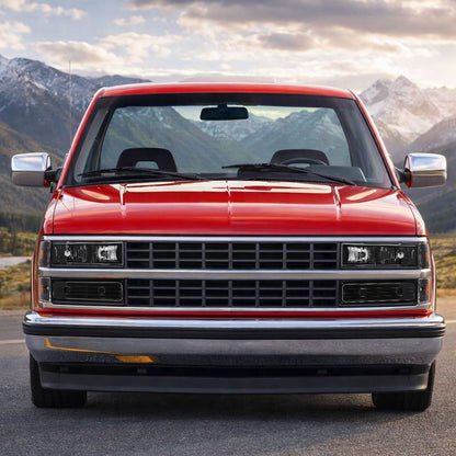 Ronnin - Faros de repuesto + luces de intermitentes de parachoques + luces de estacionamiento de esquina para Chevy GMC C10 C/K Sierra Silverado Blazer Yukon Tahoe de 1988-1993 | Par de unidades negras