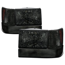 Ronnin - Fits 1993-1996 Jeep Grand Cherokee Replacement Headlights + Bumper Turn Signals Lights + Corner Parking Lamps Assembly Pair | Smoke