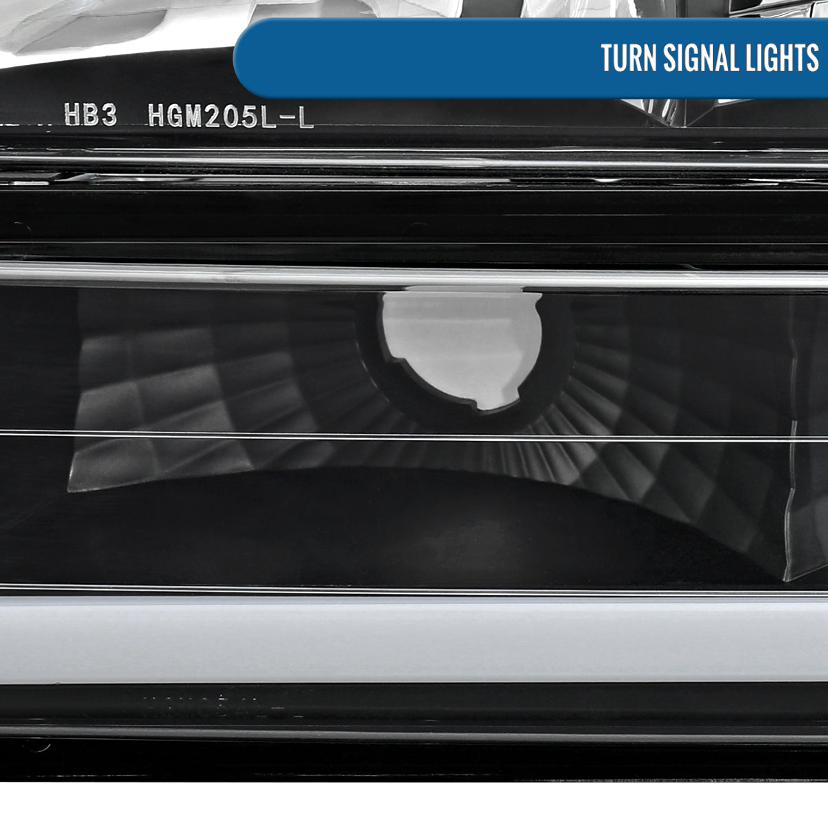 Ronnin - Fits 1994-1999 GMC C10 C/K Suburban Sierra Yukon LED Tube Headlights + Corner Bumper Parking Lights Assembly Pair | Black
