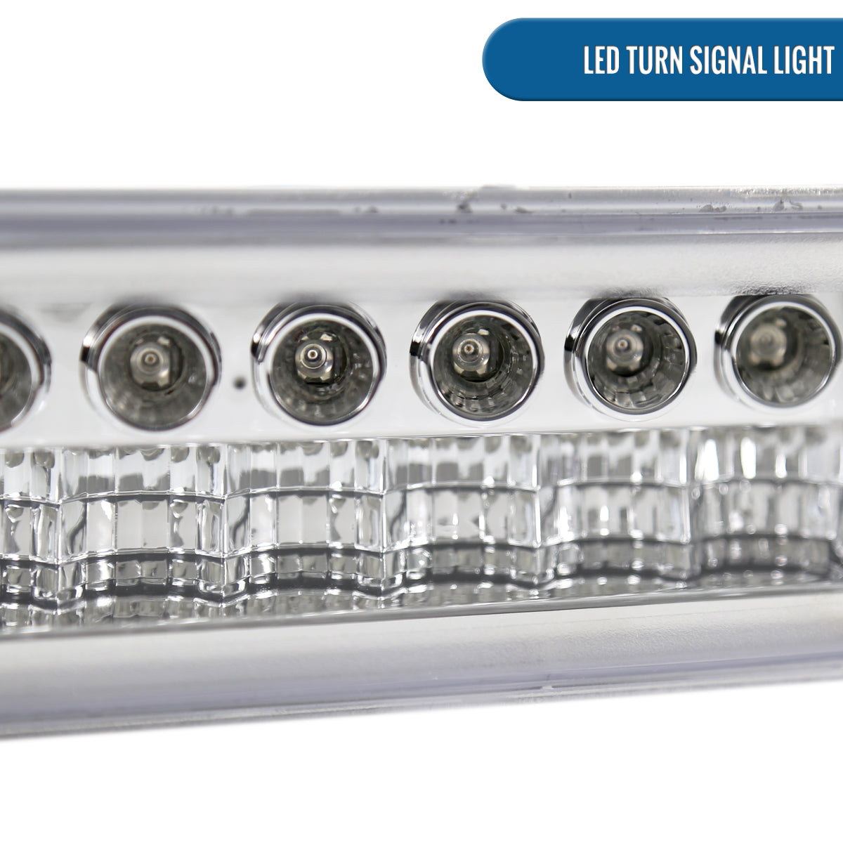 Ronnin - Fits 1998-2004 Chevy S10 Blazer Upgrade LED Halo Rims Projector Headlights + LED Turn Signal Bumper Lights Assembly Pair | Chrome