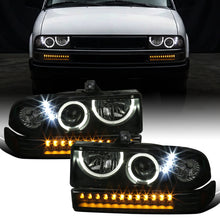Ronnin - Compatible con Chevy S10 Blazer 1998-2004 Mejora Faros delanteros con proyector y aros LED halo + Luces de parachoques LED con señal de giro, conjunto de par | Negro ahumado