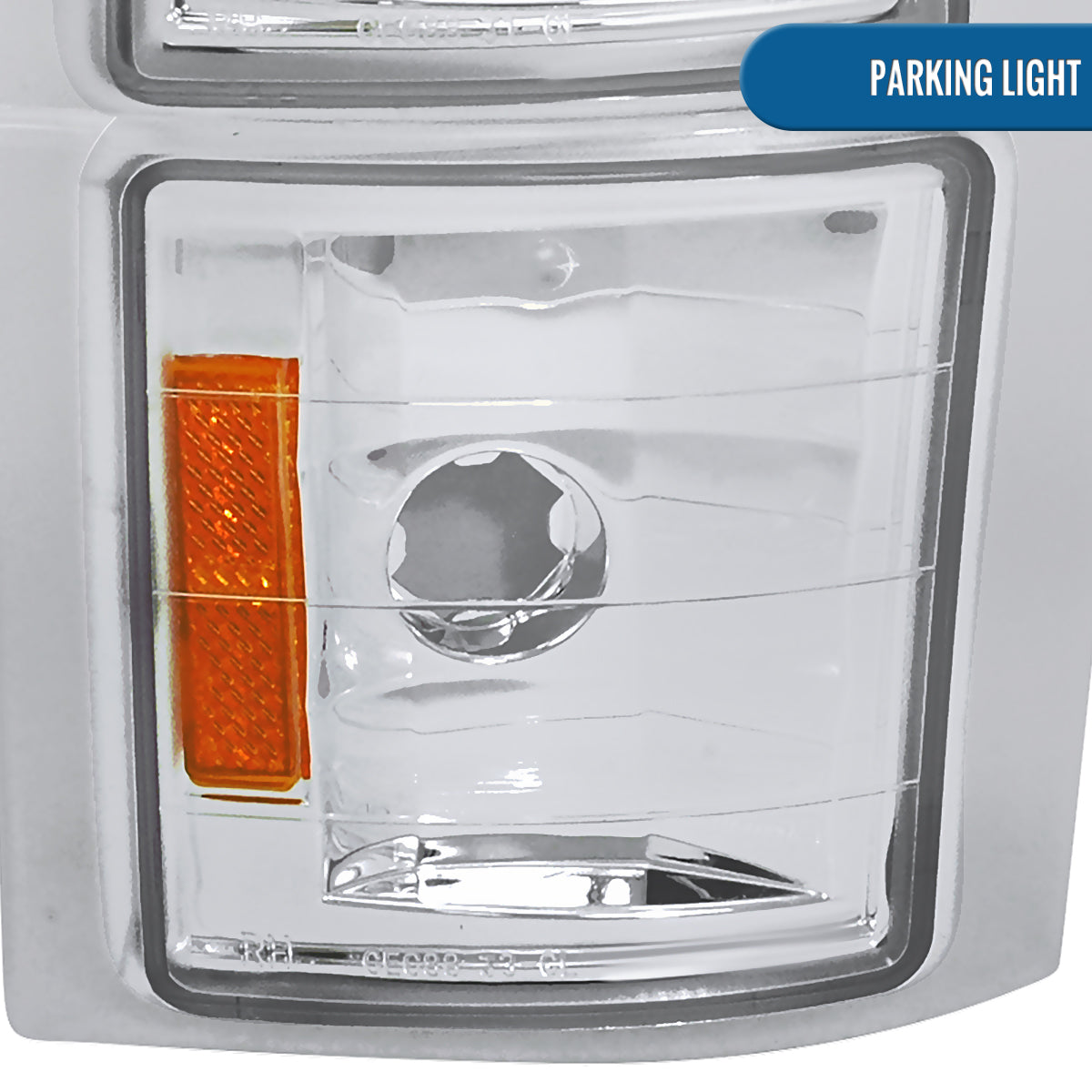 Ronnin - Fits 1994-1998 Chevy C10 C/K 1500 2500 3500 Silverado Suburban Tahoe LED Halo Projector Headlights + Signal Corner + Bumper Parking Lights Assembly Pair | Chrome