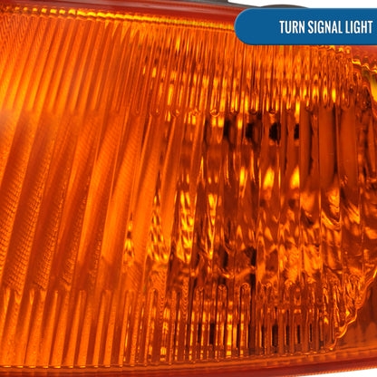 Ronnin - Fits 1992-1995 Honda Civic 2Dr 3Dr Coupe Hatchback Factory Replacement Headlights + Amber Corner Turn Signal Lights Assembly Pair | Black