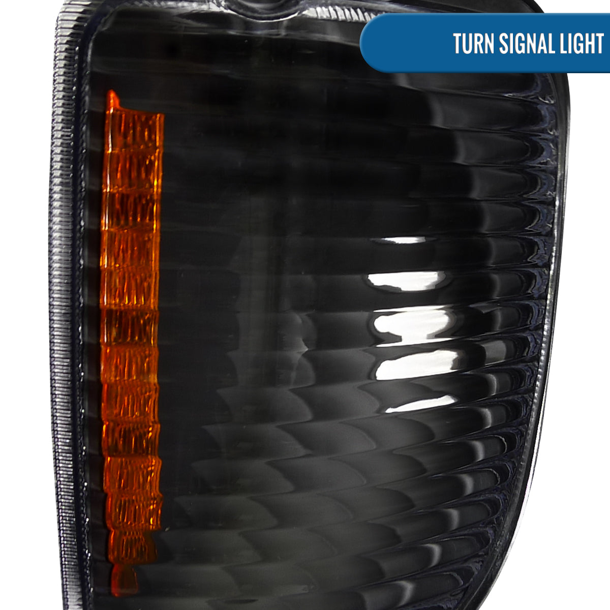 Ronnin - Fits 1992-2006 Ford Econoline E-Series Cargo Van LED Tube Headlights + Corner Parking Signal Lamps  Replacement Assembly Pair | Black