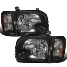 Ronnin - Fits 2005-2007 Toyota Tundra Sequoia Factory Replacement Halogen Headlights + Corner Lights Assembly Pair | Black
