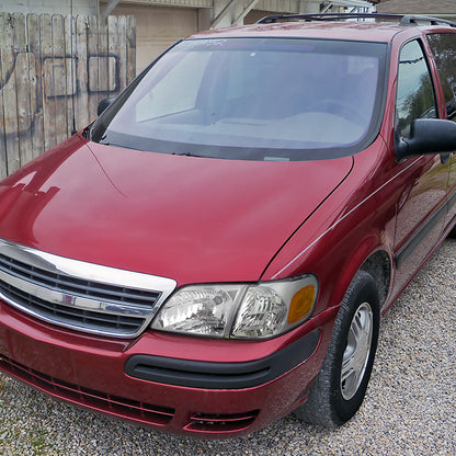 Ronnin - Se adapta a Chevy Venture 1997-2005 Par de faros delanteros halógenos de repuesto + Conjunto de luces de esquina | Cromo