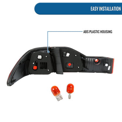 Ronnin - Fits 1998-2000 Honda Accord Sedan 4Dr Factory Replacement Tail Lights Assembly Pair | Red Clear