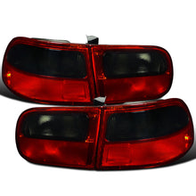 Ronnin - Fits 1992-1995 Honda Civic Coupe 2Dr Hatchback Factory Replacement Tail Lights Assembly Pair | Red Smoke