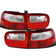 Ronnin - Fits 1992-1995 Honda Civic Coupe 2Dr Hatchback Factory Replacement Tail Lights Assembly Pair | Red Clear
