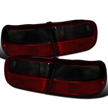 Ronnin - Fits 1992-1995 Honda Civic Sedan Coupe 4Dr 2Dr Factory Replacement Tail Lights Assembly Pair | Red Smoke