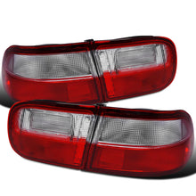 Ronnin - Fits 1992-1995 Honda Civic Sedan Coupe 4Dr 2Dr Factory Replacement Tail Lights Assembly Pair | Red Clear