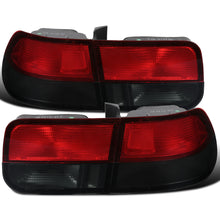 Ronnin - Fits 1996-2000 Honda Civic Coupe 2Dr Factory Replacement Tail Lights Assembly Pair | Red Smoke