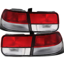 Ronnin - Fits 1996-2000 Honda Civic Coupe 2Dr Factory Replacement Tail Lights Assembly Pair | Red Clear