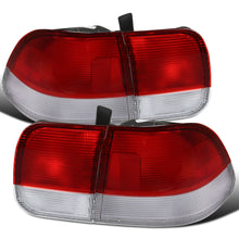 Ronnin - Fits 1996-1998 Honda Civic Sedan 4Dr Factory Replacement Tail Lights Assembly Pair | Red Clear