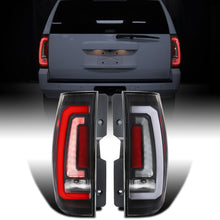 Ronnin - Fits 2007-2014 Chevy Tahoe Suburban GMC Yukon Denali XL Tail Lights LED Integrated Brake and Sequential Turn Signals + Animated Startup Effect Assembly Pair | Black | White Tube