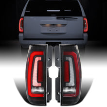 Ronnin - Fits 2007-2014 Chevy Tahoe Suburban GMC Yukon Denali XL Tail Lights LED Integrated Brake and Sequential Turn Signals + Animated Startup Effect Assembly Pair | Black