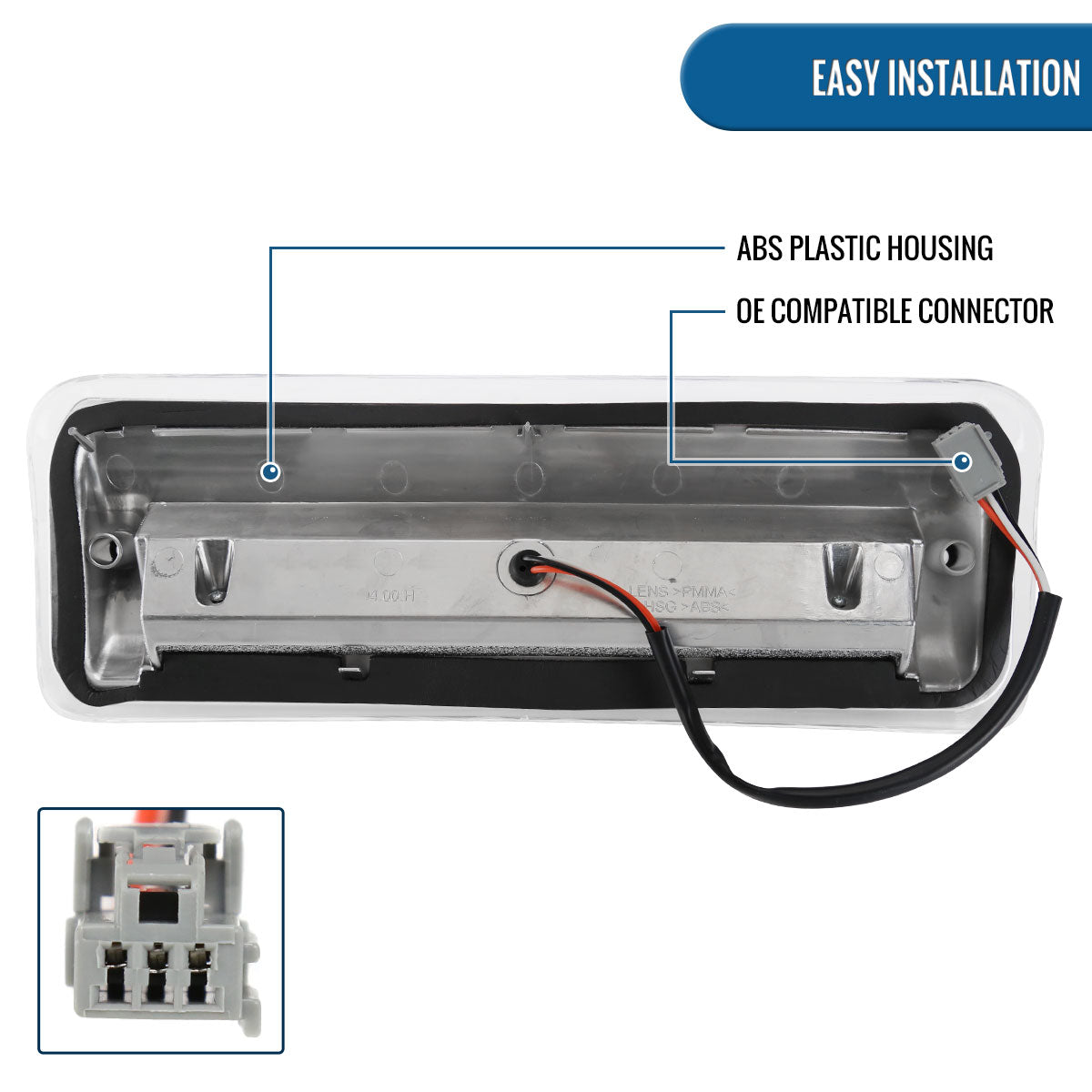 2004-2008 Ford F150 Center High Mount Stop Lamp LED Rear Cargo Brake Light Piece | Chrome