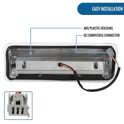 2004-2008 Ford F150 Center High Mount Stop Lamp LED Rear Cargo Brake Light Piece | Chrome