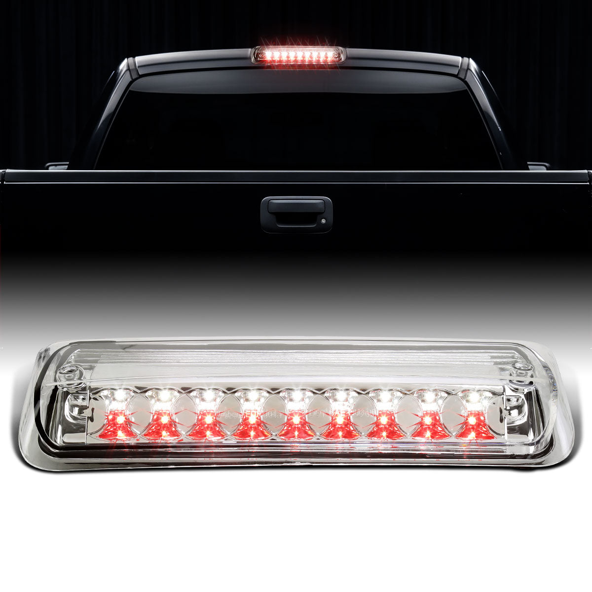 2004-2008 Ford F150 Center High Mount Stop Lamp LED Rear Cargo Brake Light Piece | Chrome