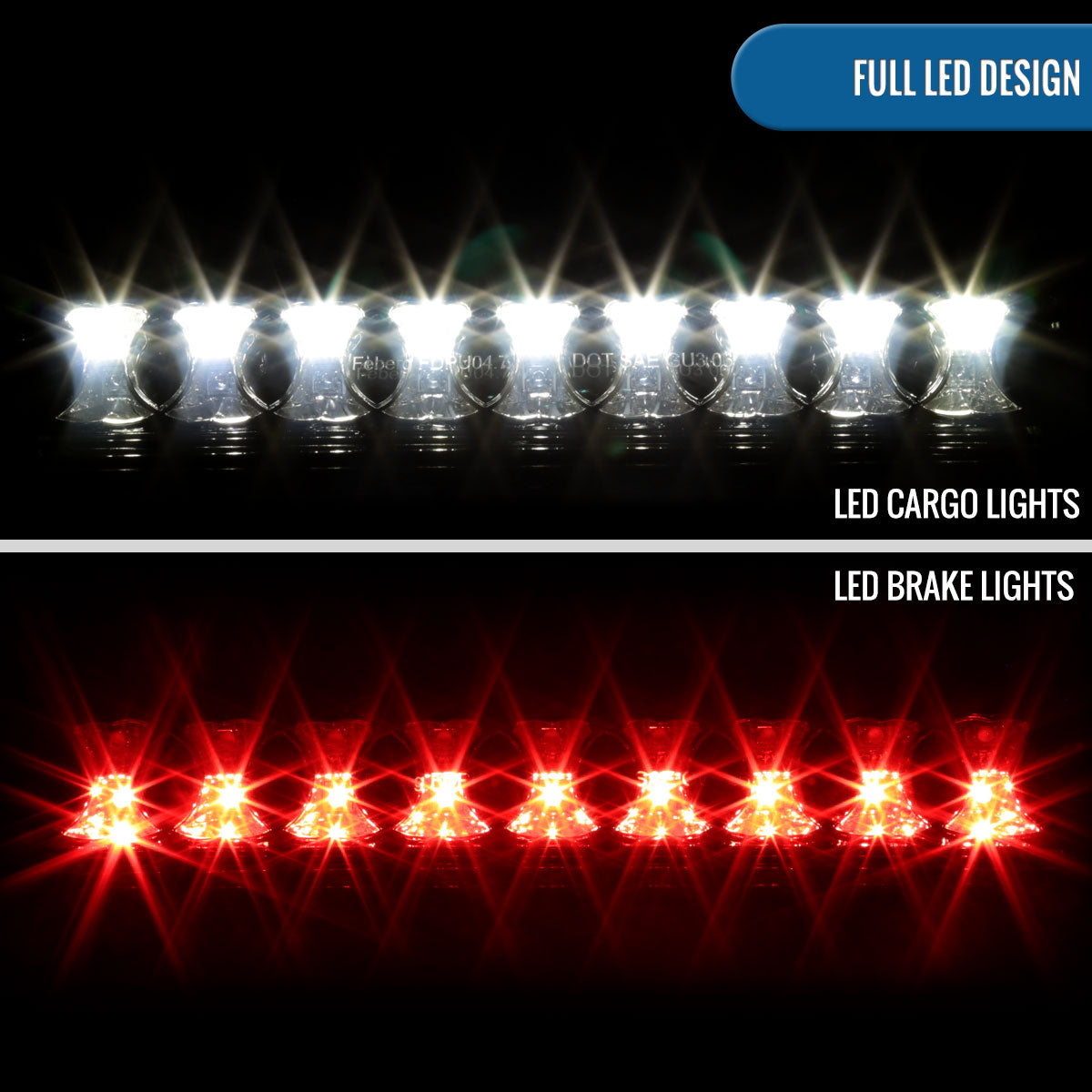 2004-2008 Ford F150 Center High Mount Stop Lamp LED Rear Cargo Brake Light Piece | Smoke