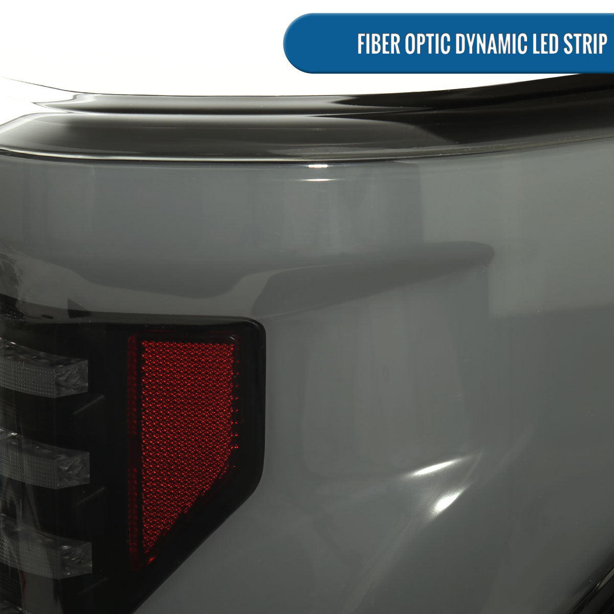 Ronnin - Fits 2015-2017 Ford F150 Full LED Tail Lights Sequential Turn Signals + Animated Startup Effect Parking Assembly | Black Smoke | White Tube