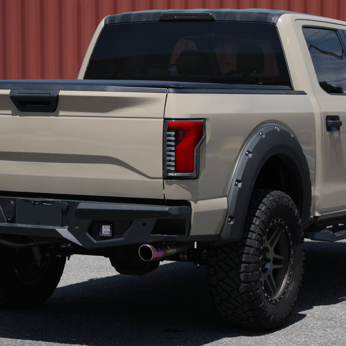 Ronnin - Fits 2015-2017 Ford F150 Full LED Tail Lights Sequential Turn Signals + Animated Startup Effect Parking Assembly | Black