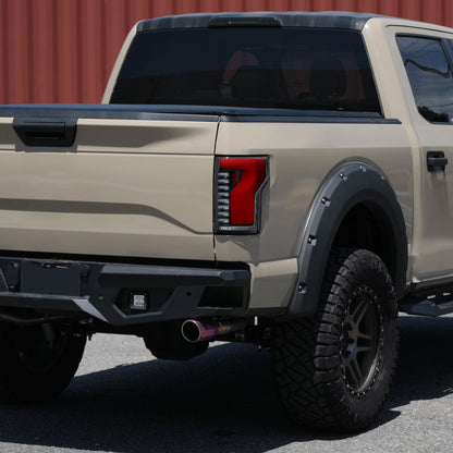 Ronnin - Fits 2015-2017 Ford F150 Full LED Tail Lights Sequential Turn Signals + Animated Startup Effect Parking Assembly | Black