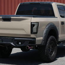 Ronnin - Fits 2018-2020 Ford F150 Upgraded Full LED Tail Lights Sequential Turn Signals + Animated Startup Effect Parking Assembly | Black Smoke | White Tube