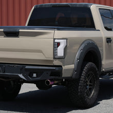Ronnin - Fits 2018-2020 Ford F150 Upgraded Full LED Tail Lights Sequential Turn Signals + Animated Startup Effect Parking Assembly | Black | White Tube