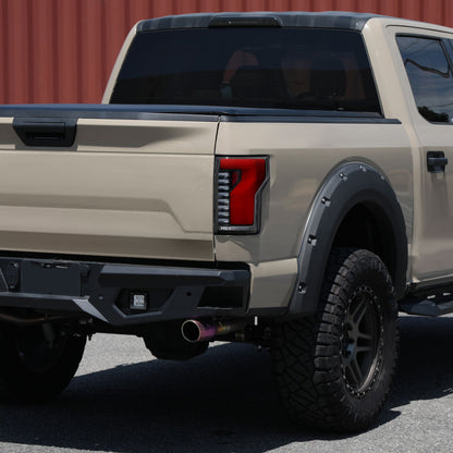 Ronnin - Fits 2018-2020 Ford F150 Upgraded  Full LED Tail Lights Sequential Turn Signals + Animated Startup Effect Parking Assembly | Black