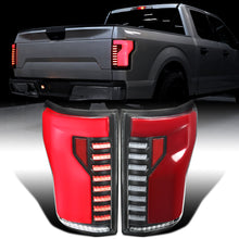 Ronnin - Fits 2018-2020 Ford F150 Upgraded  Full LED Tail Lights Sequential Turn Signals + Animated Startup Effect Parking Assembly | Black