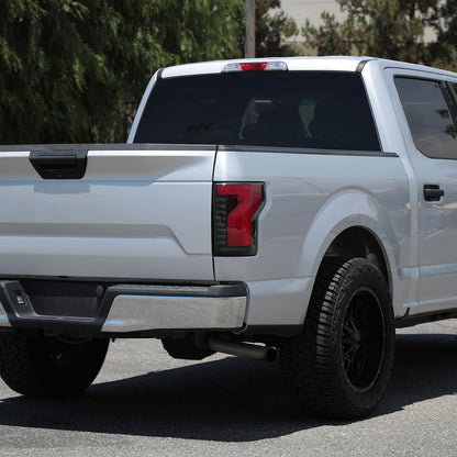Ronnin - Fits 2018-2020 Ford F150 Upgraded Full LED Tail Lights Sequential Turn Signals + Animated Startup Effect Parking Assembly | Black Smoke