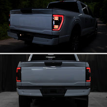 Ronnin - Fits 2021-2023 Ford F150 Full LED Tail Lights without Blind Spot Sequential Turn Signals + Animated Startup Effect Parking Assembly | Glossy Black