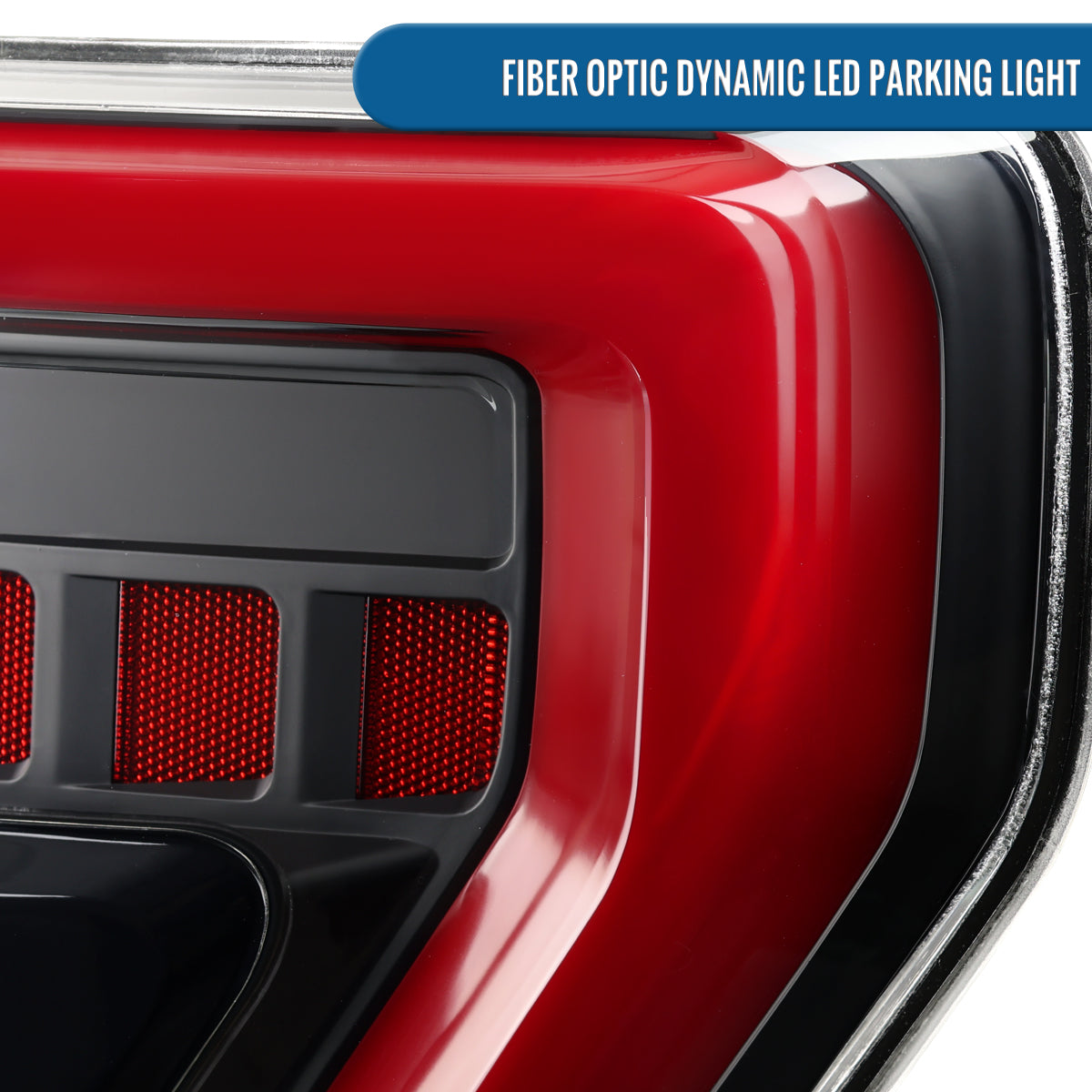 Ronnin - Fits 2021-2023 Ford F150 Full LED Tail Lights without Blind Spot Sequential Turn Signals + Animated Startup Effect Parking Assembly | Black