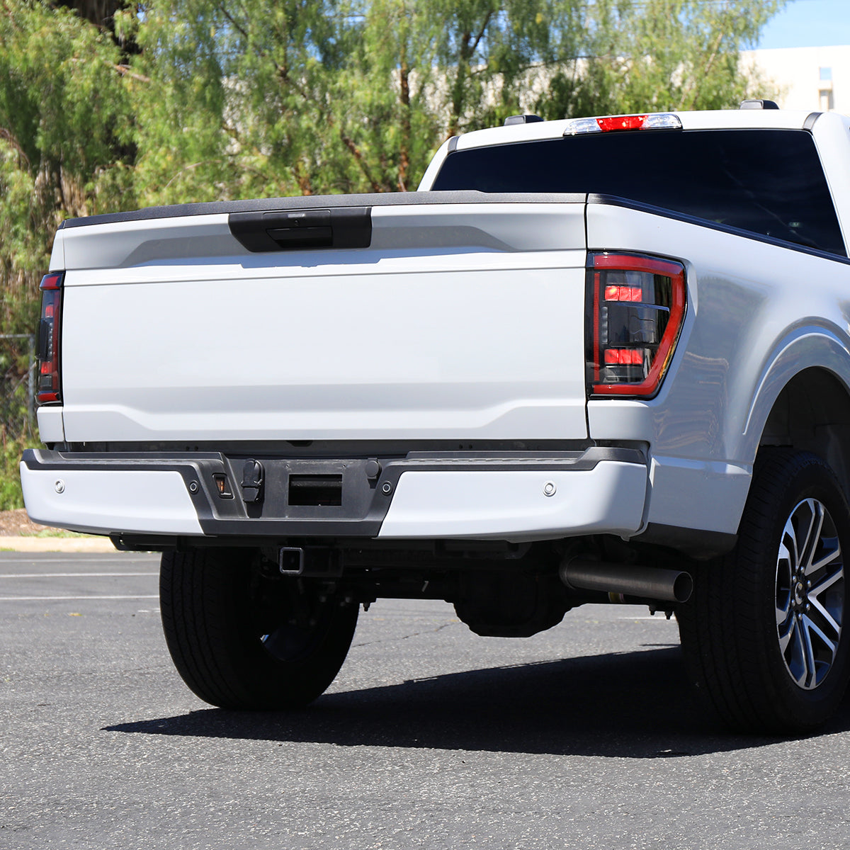 Ronnin - Fits 2021-2023 Ford F150 Full LED Tail Lights without Blind Spot Sequential Turn Signals + Animated Startup Effect Parking Assembly | Black